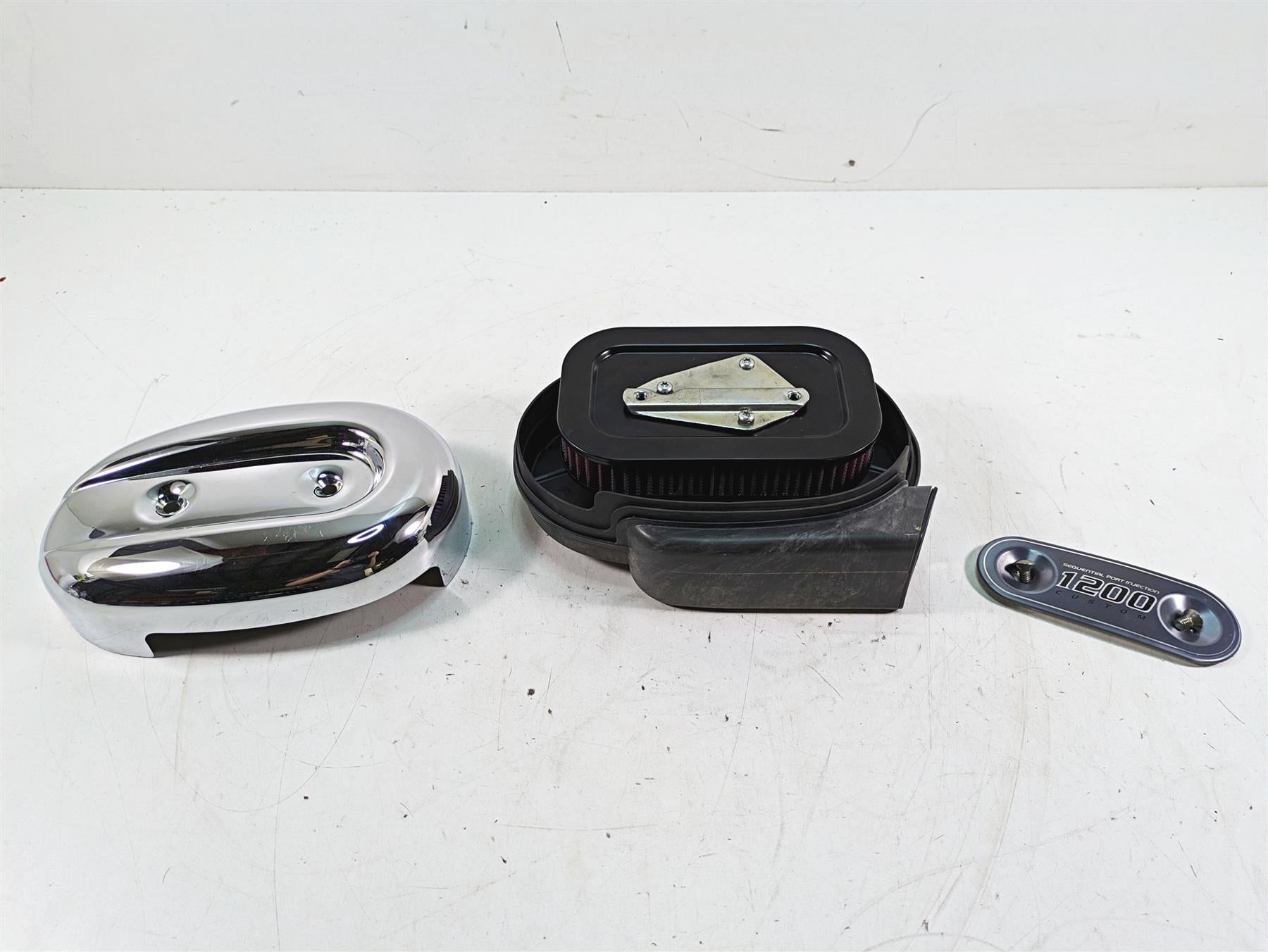 2007 Harley Sportster XL1200 C Air Filter Cleaner Breather Box Set 29369-07B {{ shop.shopifyCountryName }} - Mototech271