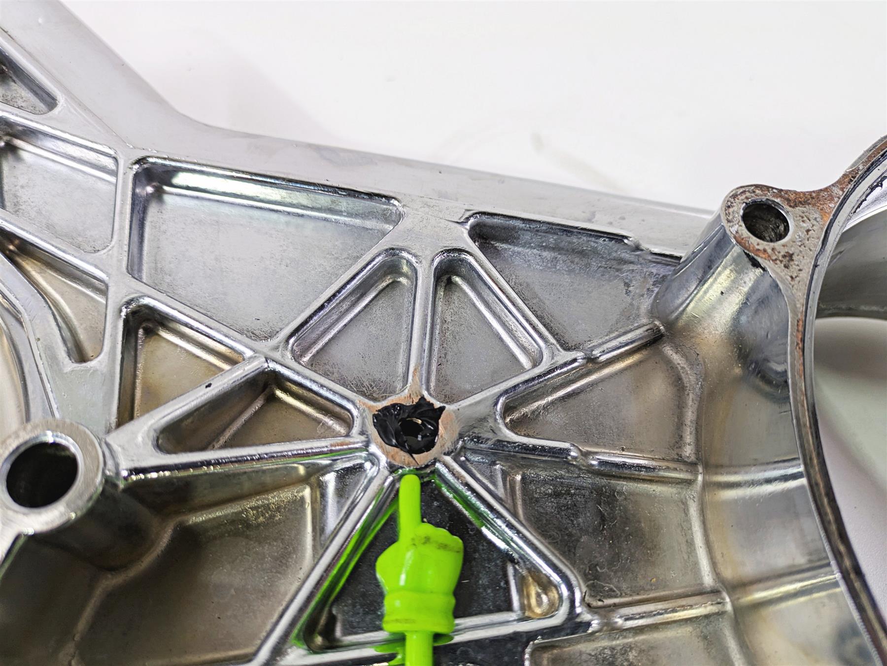 2002 Big Dog Pitbull Chrome Inner Primary Drive Clutch Cover {{ shop.shopifyCountryName }} - Mototech271