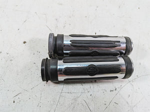 2008 Harley FLHTCU Electra Glide Oem Chrome Rubber Hand Grip Set 56246-08 | Mototech271