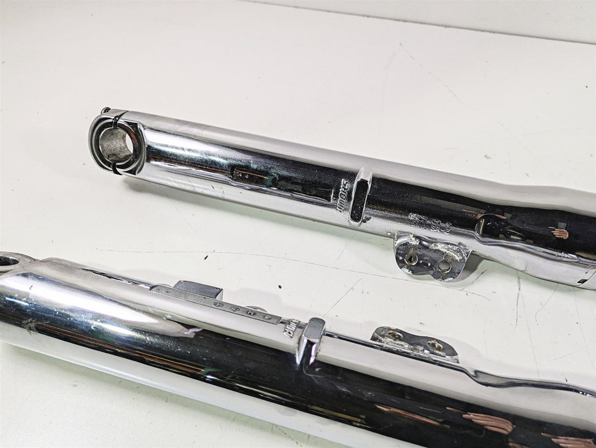 2007 Harley FXDWG Dyna Wide Glide Straight Chrome Front Fork Leg Set 47288-06A {{ shop.shopifyCountryName }} - Mototech271