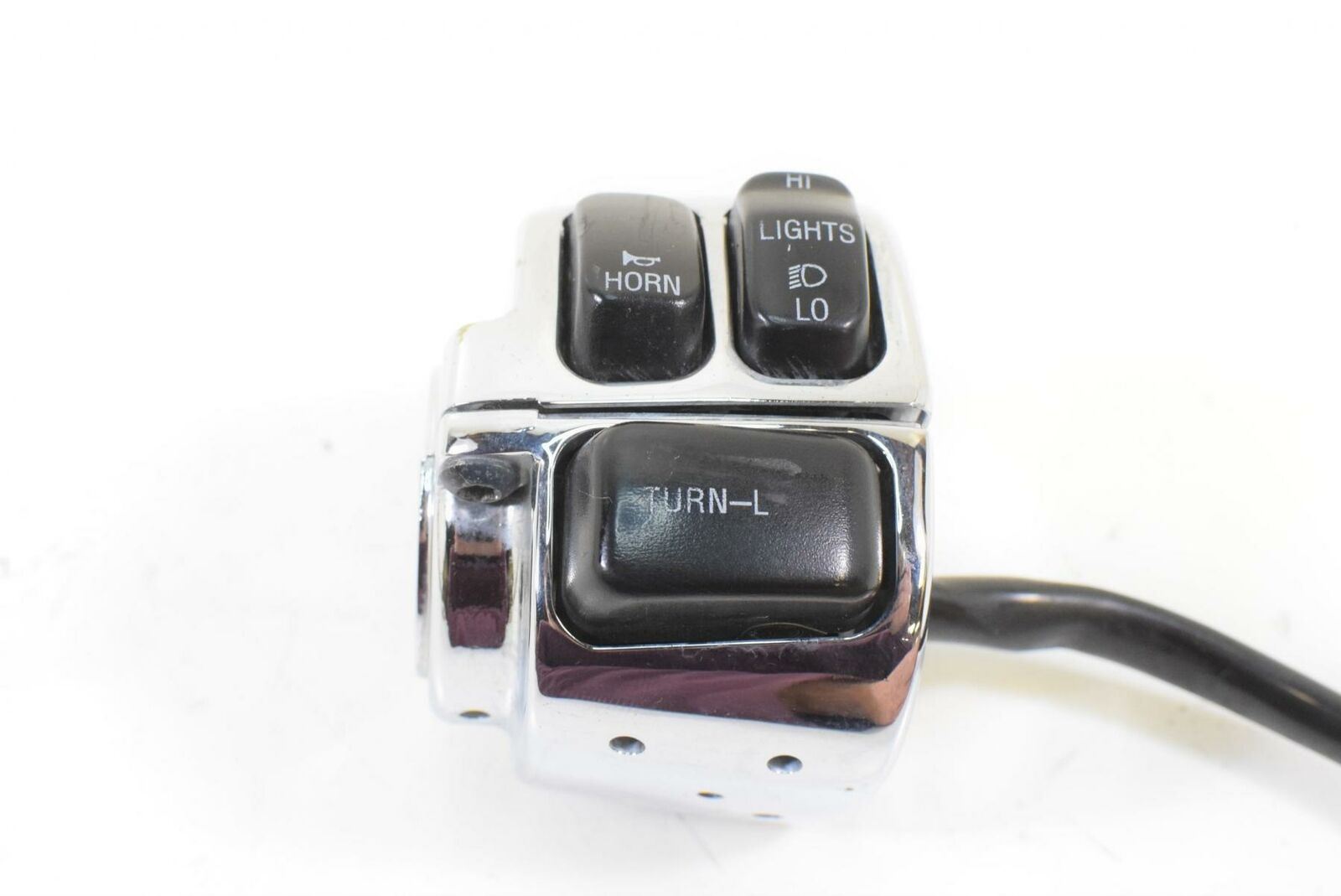 1999 Harley Sportster XL1200 Chrome Left Hand Light Control Switch 71682-06A {{ shop.shopifyCountryName }} - Mototech271