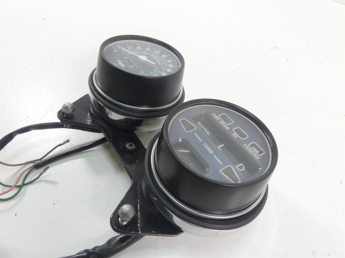 1977 Honda CB750 A Four Hondamatic Speedometer Gauges 37K Set 37200-393-771 {{ shop.shopifyCountryName }} - Mototech271