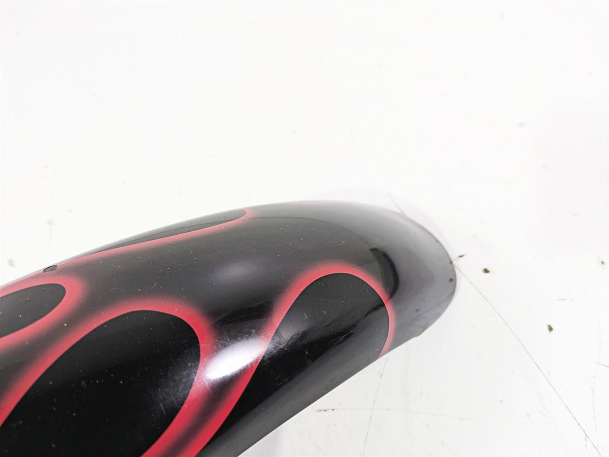 2007 Harley FXDWG Dyna Wide Glide Front Fender Red Flames 60141-06B {{ shop.shopifyCountryName }} - Mototech271