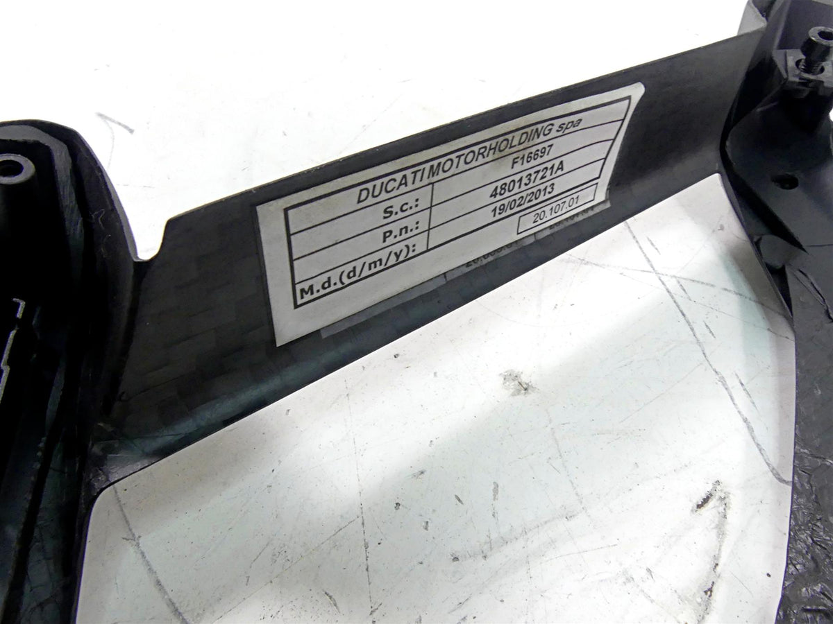 2013 Ducati Diavel Red Carbon Fiber Radiator Shroud Cover Set 48013731A {{ shop.shopifyCountryName }} - Mototech271