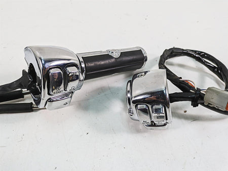 2006 Harley Softail FXSTSI Springer L+R Chrome Hand Control Switch Set 71682-06 {{ shop.shopifyCountryName }} - Mototech271