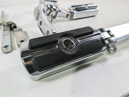 2008 Harley FXDSE CVO Dyna Front Rear Chrome Forward Foot Peg Control Set-Mototech271