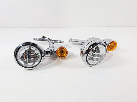 2014 Harley Touring FLHTK Electra Glide Chrome Spot Light Blinker Set 68000021-Mototech271