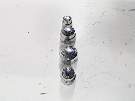 2003 Harley Dyna FXDL Low Rider 100TH Front Rear Chrome Axle Nut Cover Set {{ shop.shopifyCountryName }} - Mototech271
