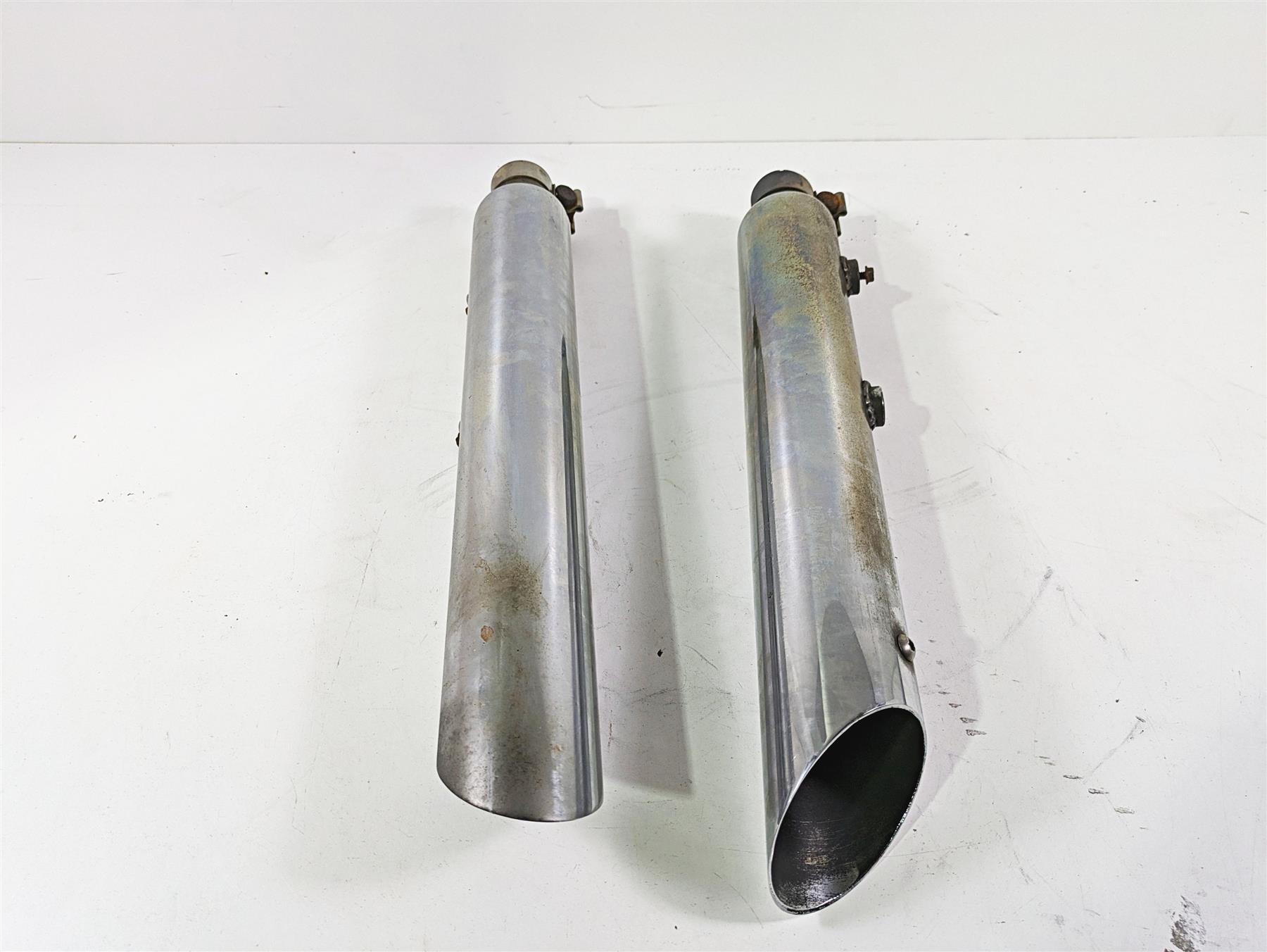 2008 Harley FLSTC Softail Heritage Slip On Slash Cut Exhaust Muffler Set - Read {{ shop.shopifyCountryName }} - Mototech271
