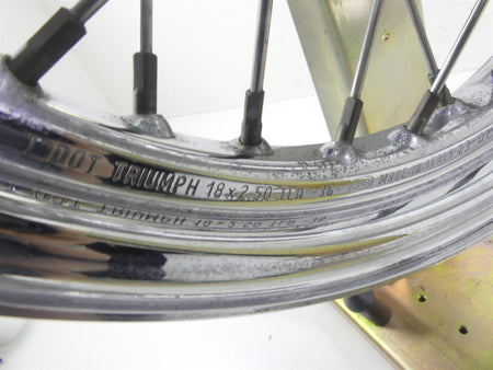 2002 Triumph Bonneville America Front 18x2.5 Wheel Rim -Read T2000054 {{ shop.shopifyCountryName }} - Mototech271