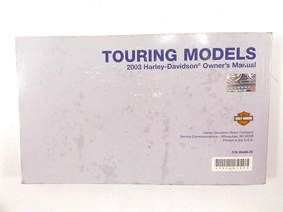 2003 Harley Touring FLHTCI E-Glide 100TH Anniversary Owners Manual 99466-03 {{ shop.shopifyCountryName }} - Mototech271