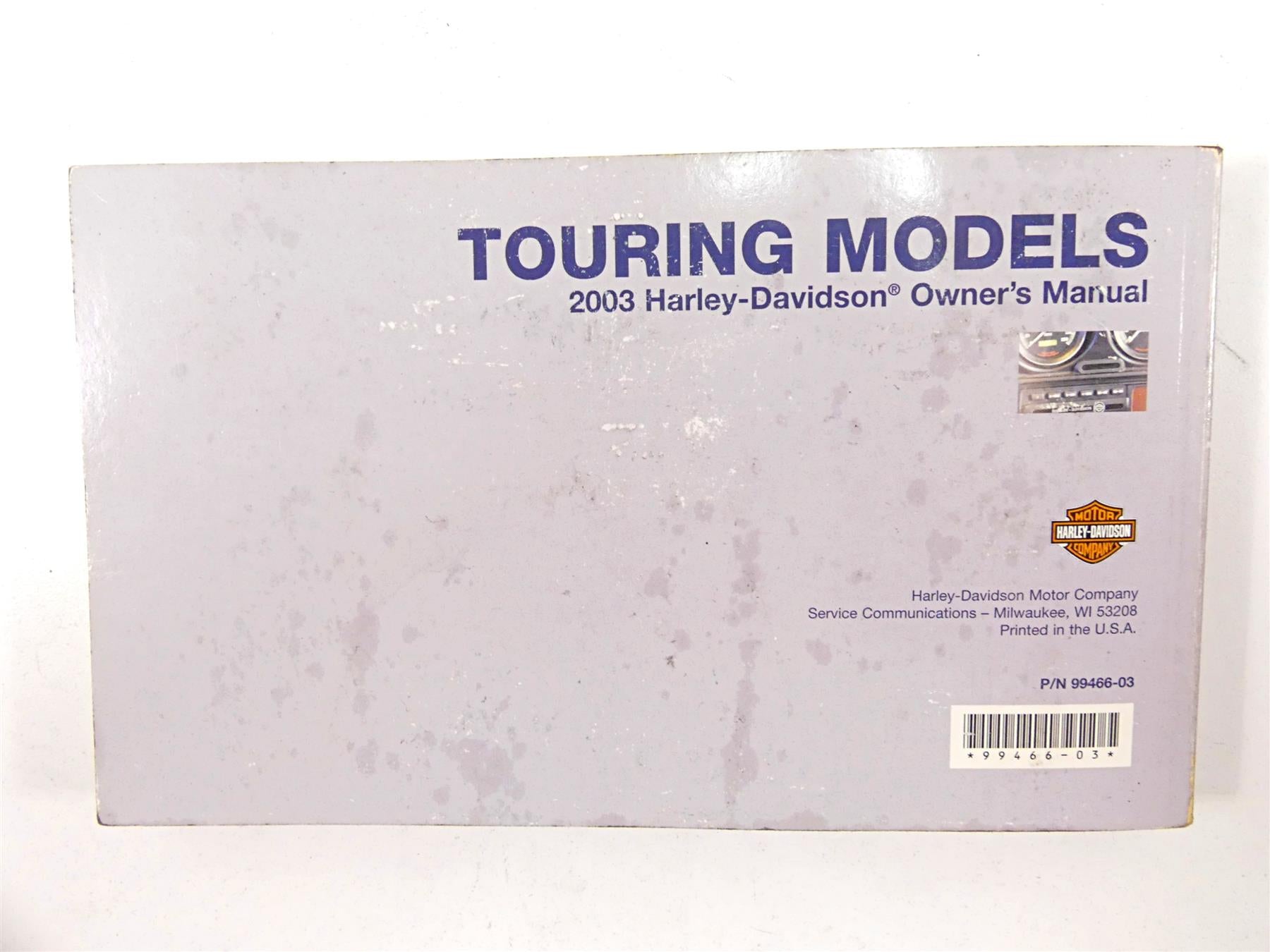 2003 Harley Touring FLHTCI E-Glide 100TH Anniversary Owners Manual 99466-03 {{ shop.shopifyCountryName }} - Mototech271