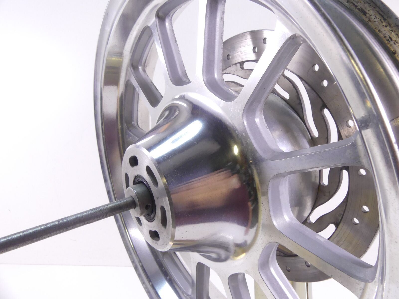 2013 Triumph America EFI Straight Front Wheel Rim 16x3 + Brake Rotor T2005551 {{ shop.shopifyCountryName }} - Mototech271