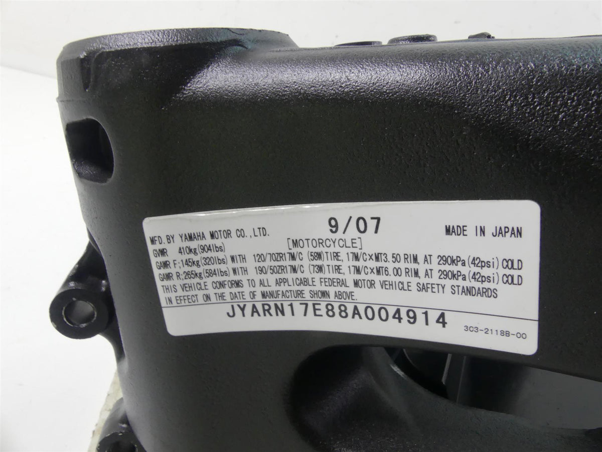 2008 Yamaha FZ1 Fazer Straight Main Frame Chassis With Clean Texas Title 2D1-21110-01-P0 {{ shop.shopifyCountryName }} - Mototech271