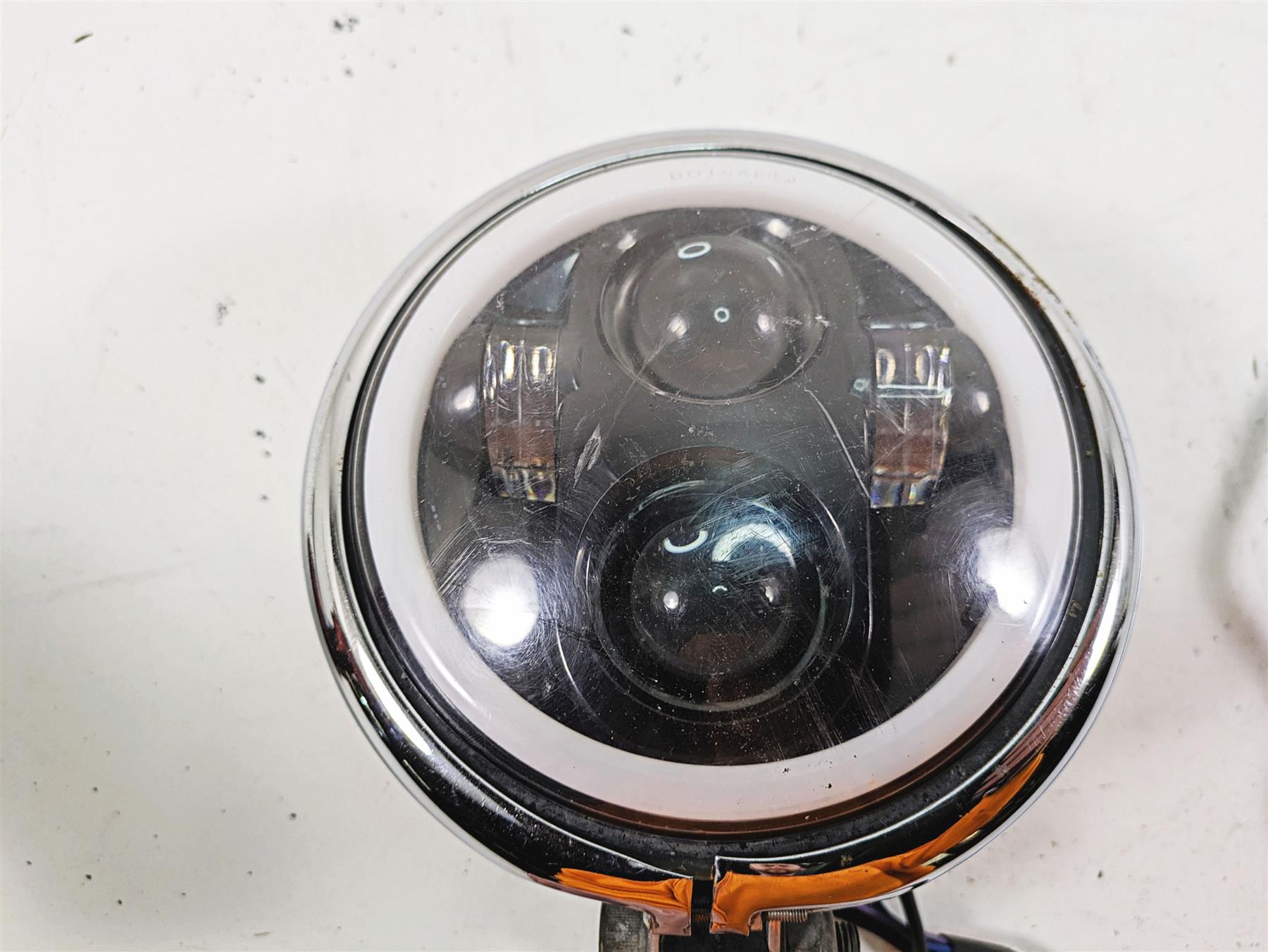 2009 Harley FXDC Dyna Super Glide Custom Led Headlight & Bracket - Read 69356-06 {{ shop.shopifyCountryName }} - Mototech271