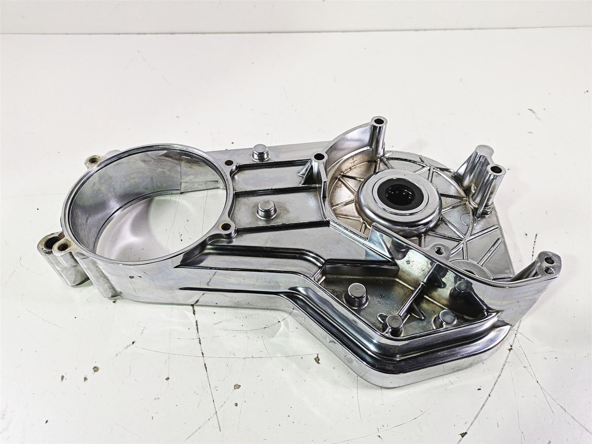 2003 Harley Touring FLHTCUI E-Glide 100th Chrome Inner Primary Cover 60677-01B {{ shop.shopifyCountryName }} - Mototech271