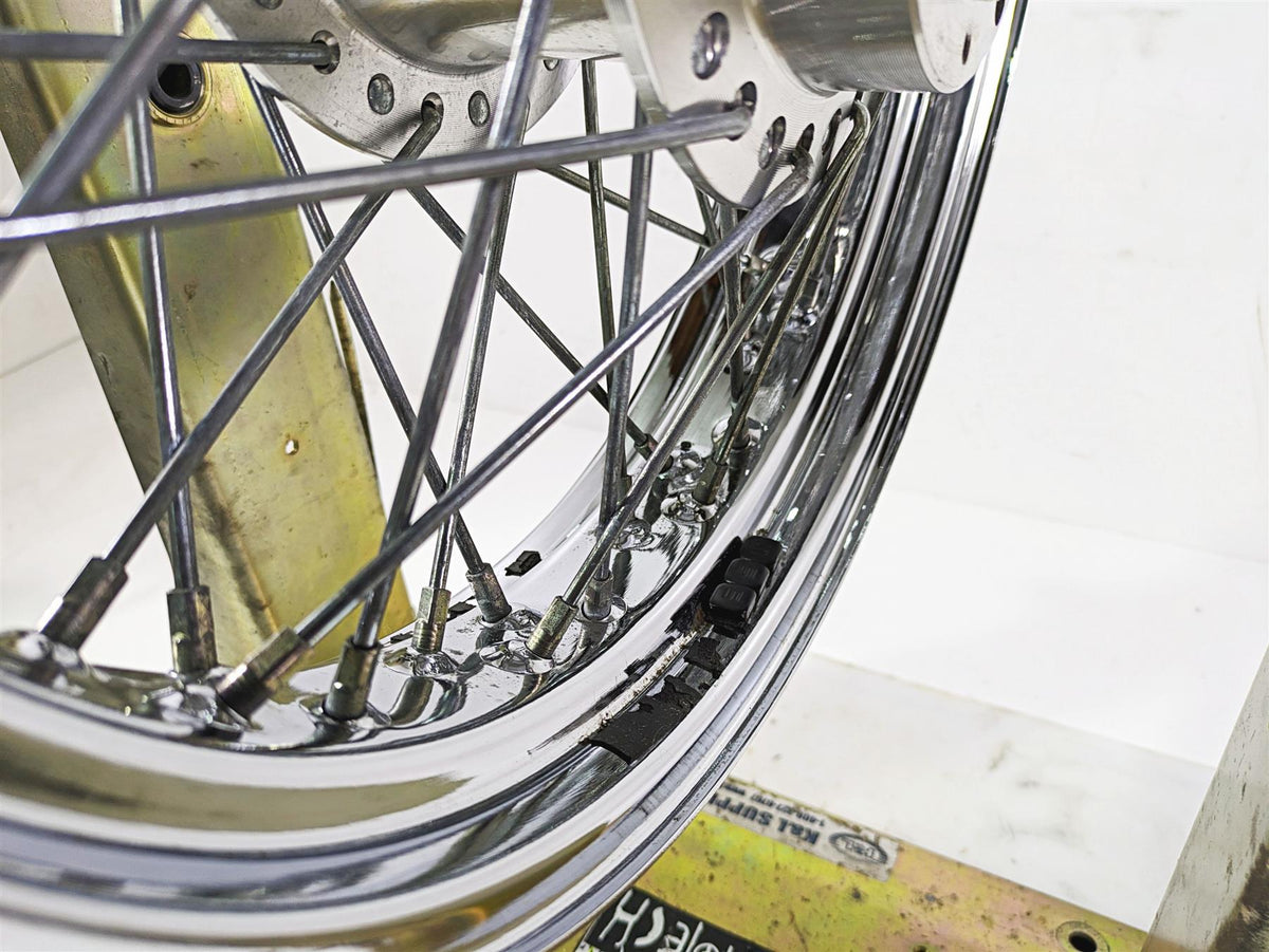 2002 Honda VTX1800 Retro Straight 17x3.5 Spoke Front Wheel Rim 44650-MCV-A11 {{ shop.shopifyCountryName }} - Mototech271