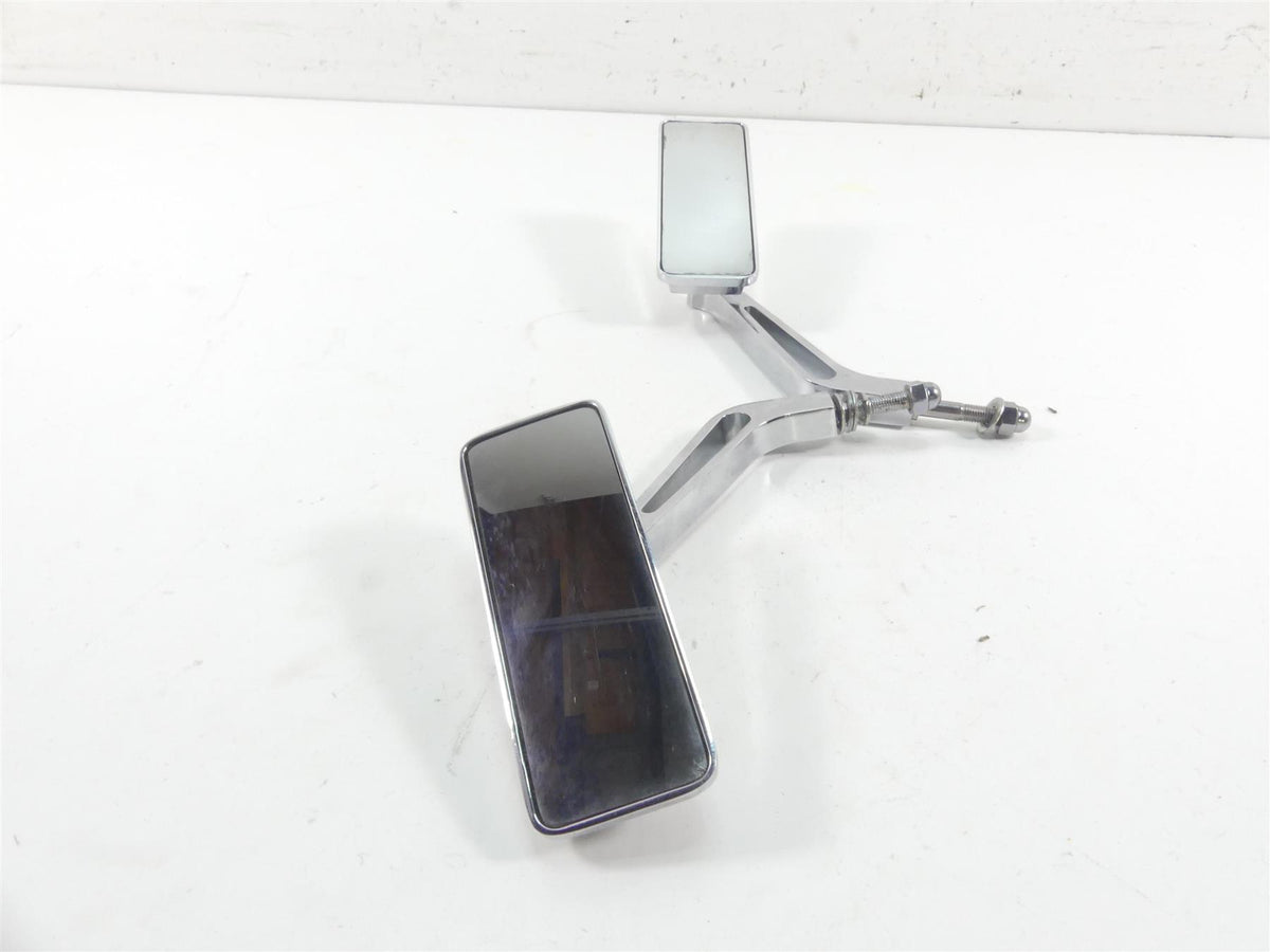 1999 Harley FXSTS Softail Springer Chrome Rectangle Rear View Mirror Billet Set {{ shop.shopifyCountryName }} - Mototech271