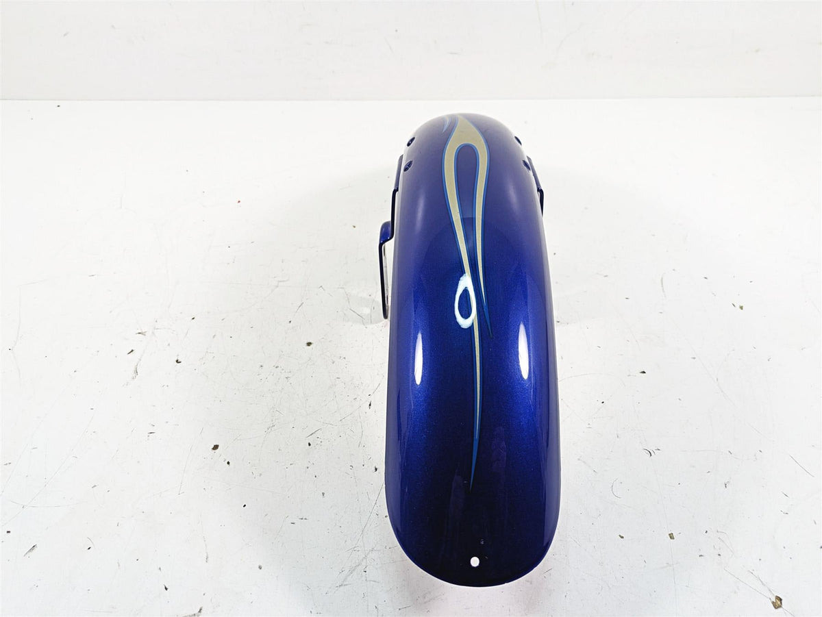 2009 Harley FXCWC Softail Rocker C Front Fender Flame Blue Pearl Deluxe 60158-08 {{ shop.shopifyCountryName }} - Mototech271