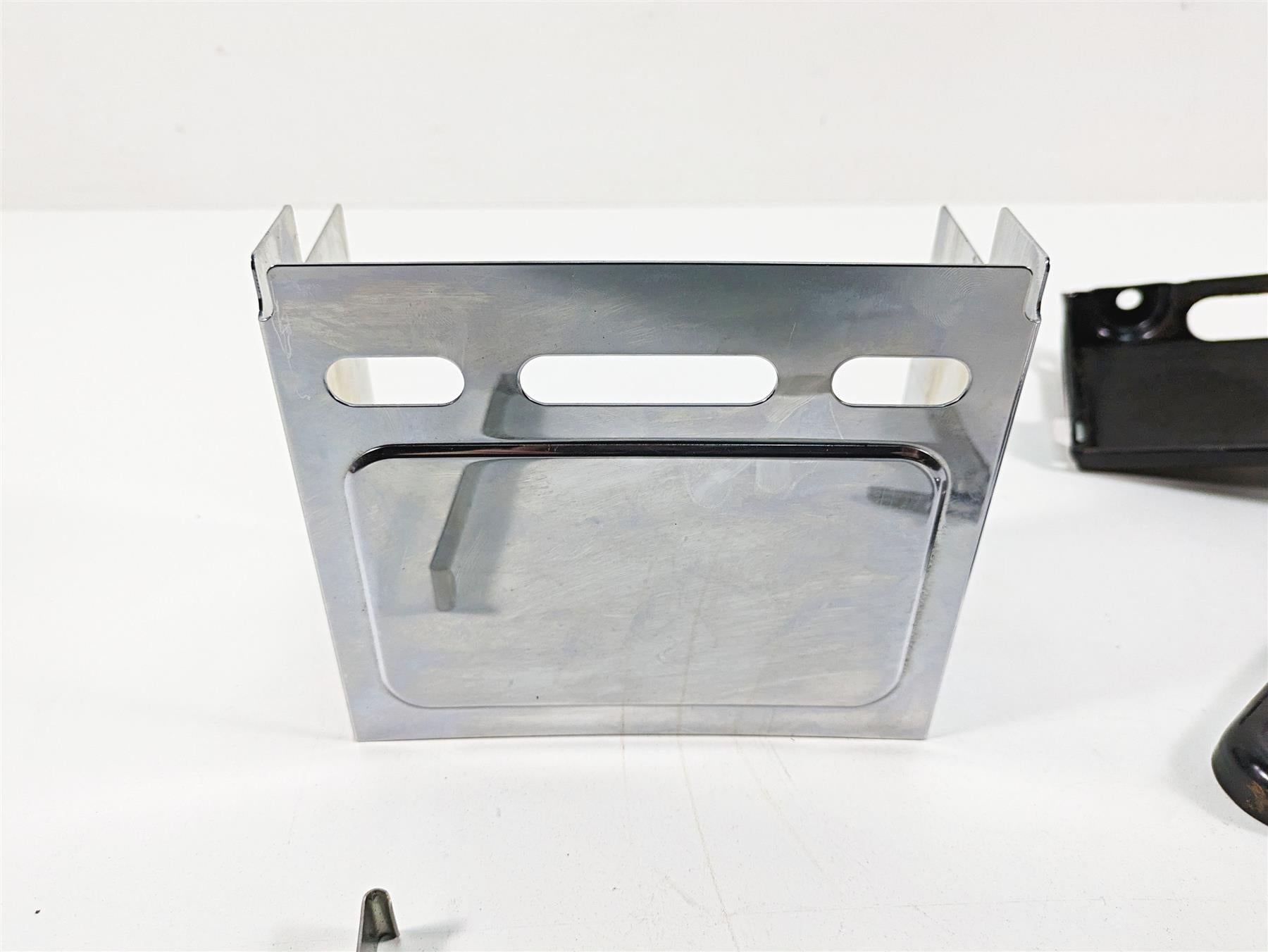 1986 Harley Sportster XLH 883 Battery Box Carrier Stay + Chrome Cover 66191-83 {{ shop.shopifyCountryName }} - Mototech271