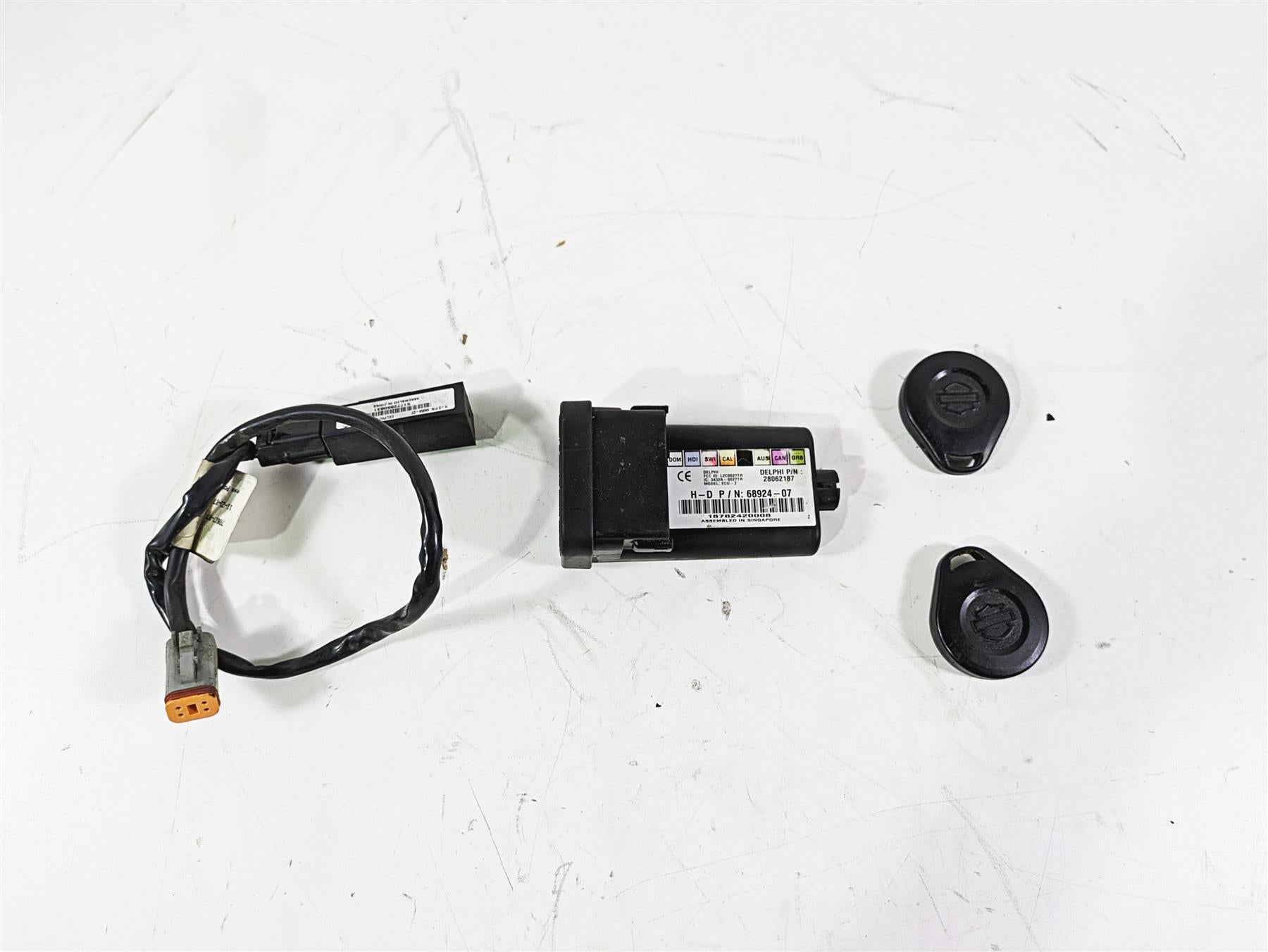 2008 Harley Touring FLHTCU E-Glide 105TH Tssm Security Module & Fob Key 68924-07 {{ shop.shopifyCountryName }} - Mototech271