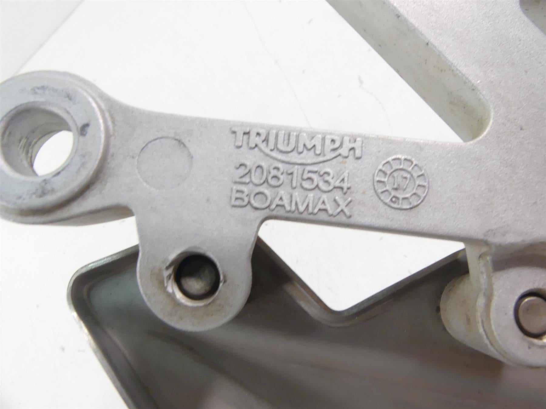 2019 Triumph Street Triple 765R Left Rider Footpeg Foot Rest T2081534 {{ shop.shopifyCountryName }} - Mototech271