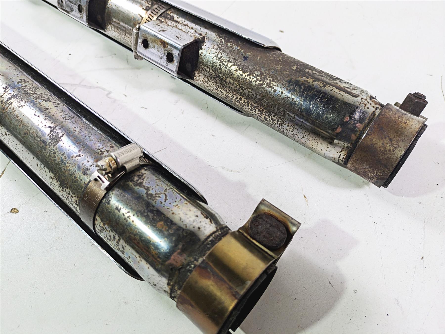 2009 Harley FXCWC Softail Rocker Vance Hines Straightshot Exhaust Mufflers 16831 {{ shop.shopifyCountryName }} - Mototech271