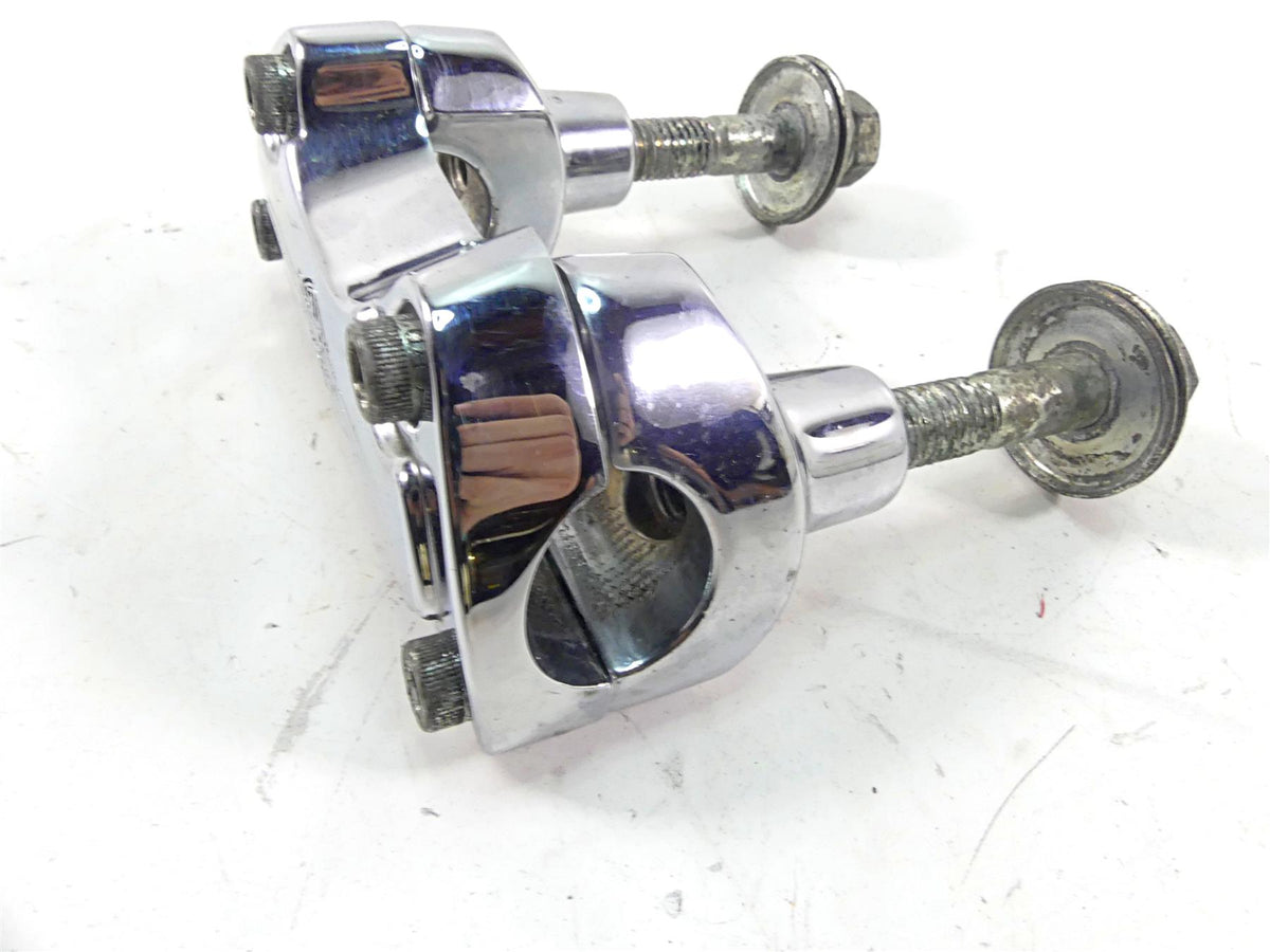 2002 Harley FLSTCI Softail Heritage Chrome Handlebar Holder Riser Set 56567-86B {{ shop.shopifyCountryName }} - Mototech271