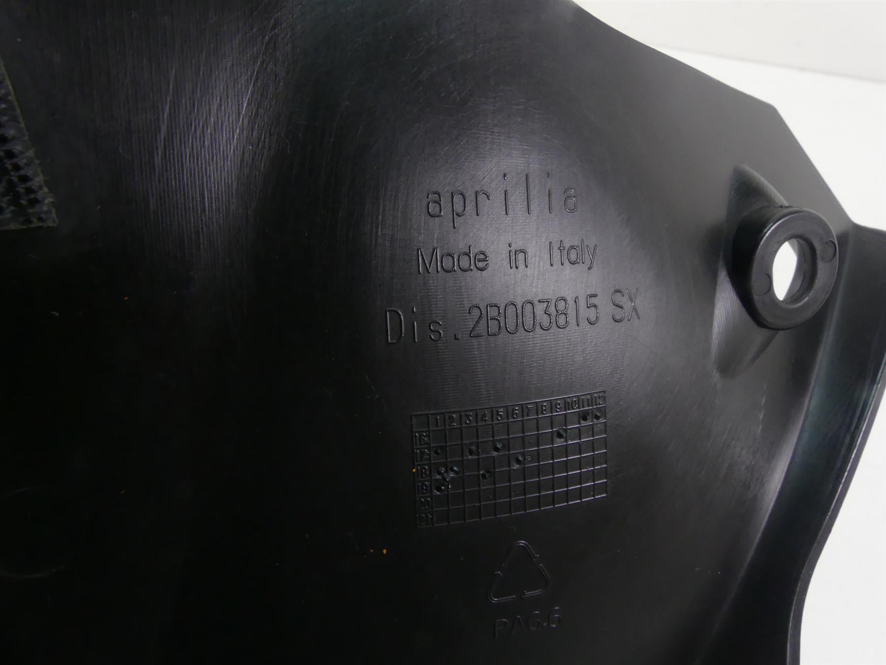 2019 Aprilia Tuono V4 RR Factory Under Seat Side Cover Fairing Cowl Set 2B003815 {{ shop.shopifyCountryName }} - Mototech271