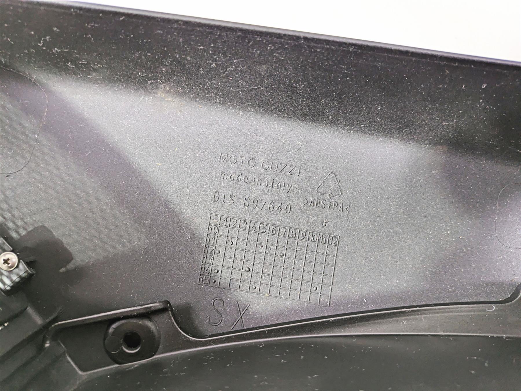 2016 Moto Guzzi Stelvio 1200 8V NTX Left Under Tank Side Cover Set 897638 897640 {{ shop.shopifyCountryName }} - Mototech271