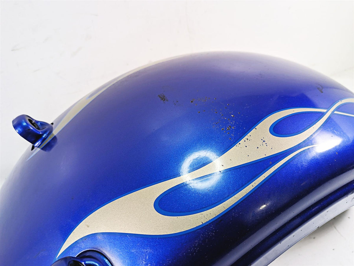 2009 Harley FXCWC Softail Rocker C Rear Fender Flame Blue Pearl Deluxe 60132-08A {{ shop.shopifyCountryName }} - Mototech271
