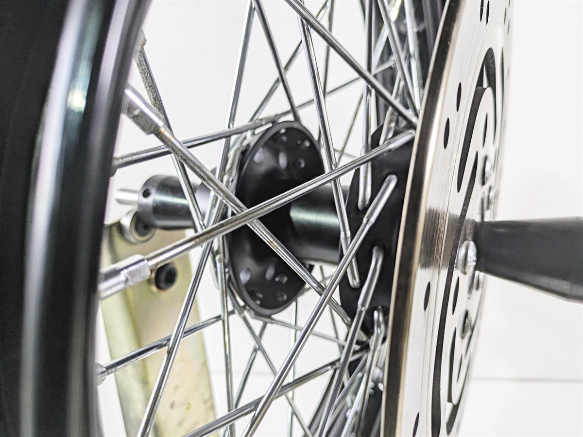 2014 Harley FLS Softail Slim Front Wheel Rim 16x3 DENT & Rotor 55107-12 {{ shop.shopifyCountryName }} - Mototech271