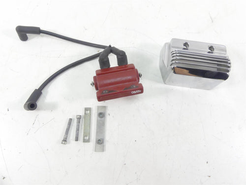 2001 Indian Centennial Scout Ignition Coil Wires Plugs & Chrome Cover 95-379 | Mototech271