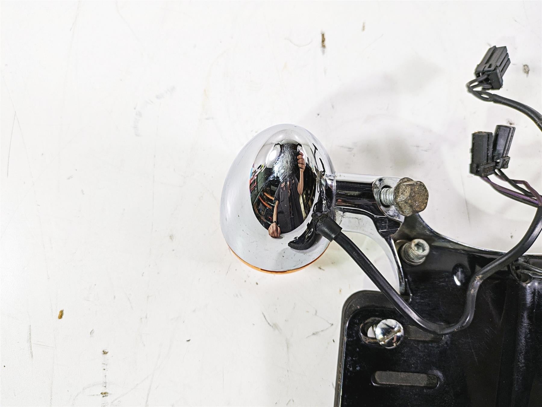 2012 Harley FLD Dyna Switchback Rear Chrome Blinker Turn Signal Bar 68629-05 {{ shop.shopifyCountryName }} - Mototech271