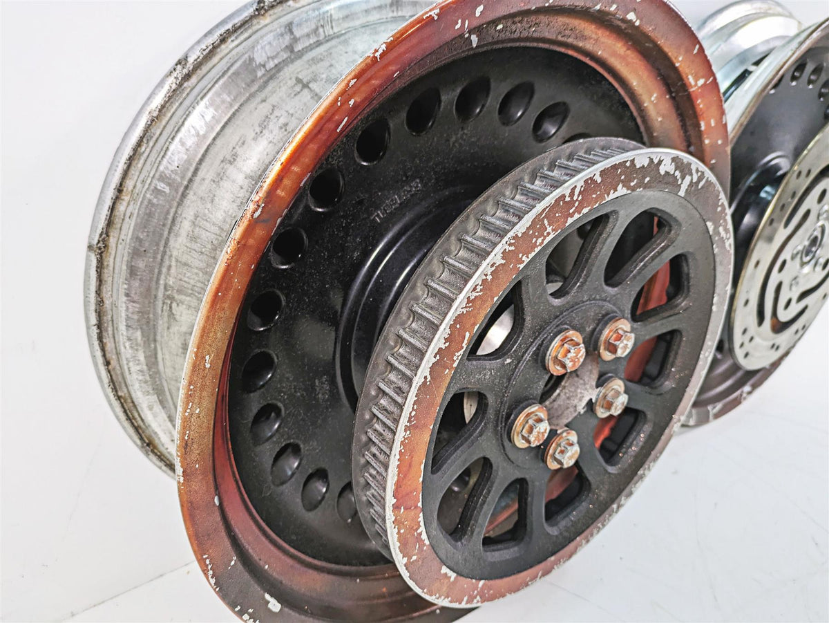 2013 Harley Softail FLSTFB Fat Boy Lo 17x6 17x3.5 Front Rear Wheel Set 43300171 {{ shop.shopifyCountryName }} - Mototech271
