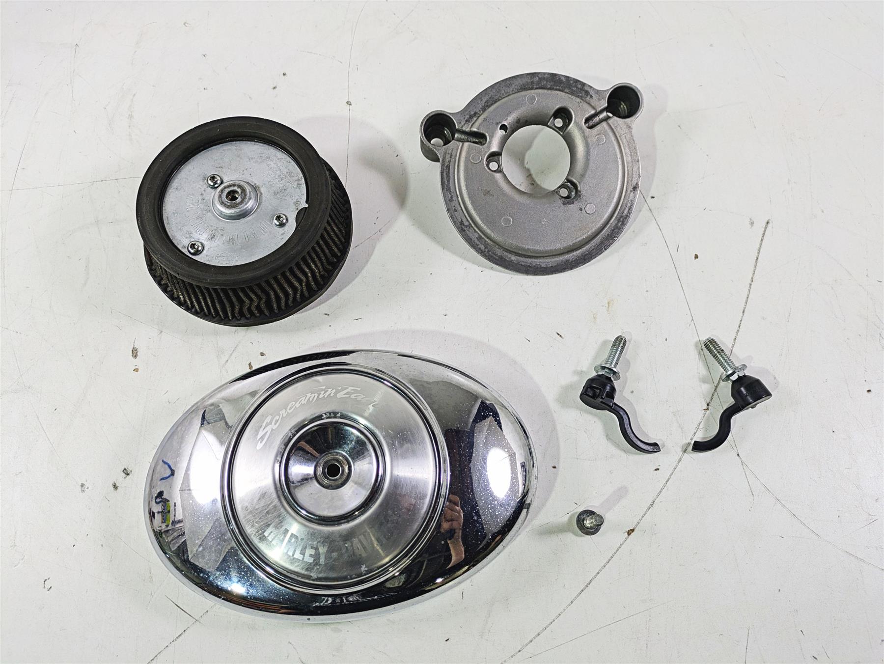 2004 Harley Softail FLSTF Fat Boy Screamin Eagle Air Filter Set - Read 29121-01 {{ shop.shopifyCountryName }} - Mototech271