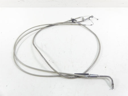 Big Twin Harley Dyna Softail for 19" Ape Hanger Throttle Cable & Brake Line Set {{ shop.shopifyCountryName }} - Mototech271