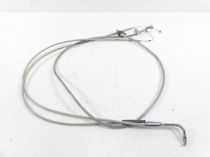 Big Twin Harley Dyna Softail  for 19" Ape Hanger Throttle Cable & Brake Line Set | Mototech271