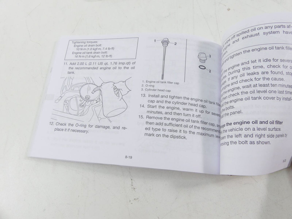 2018 Yamaha YXZ1000 R EPS Owners Manual 2HC-F8199-12 {{ shop.shopifyCountryName }} - Mototech271