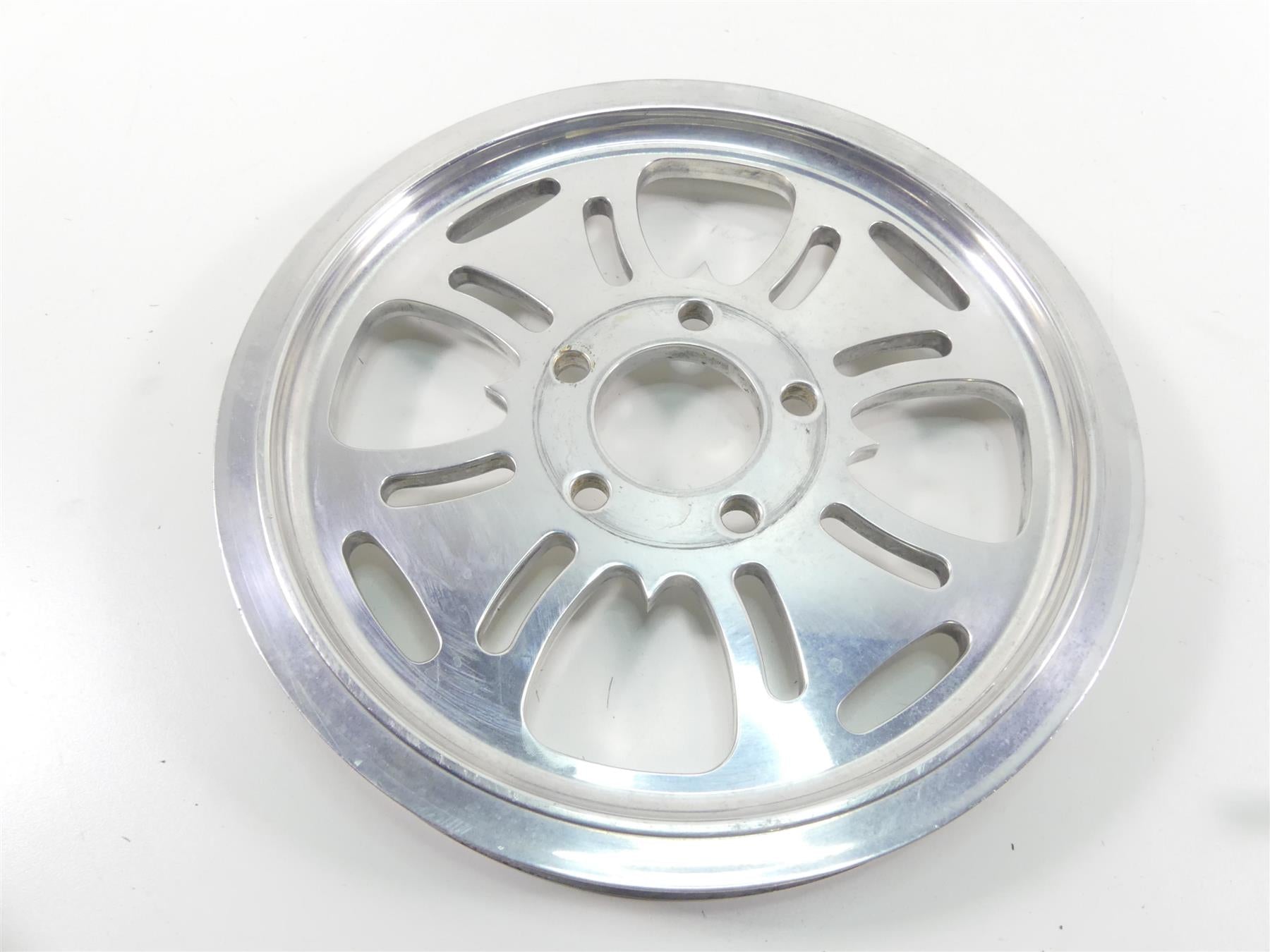 1999 Harley FXSTS Softail Springer Rear Chrome Cross Drive Pulley 65T 1 1/8" {{ shop.shopifyCountryName }} - Mototech271