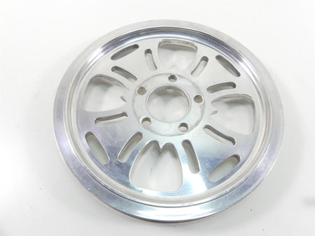 1999 Harley FXSTS Softail Springer Rear Chrome Cross Drive Pulley 65T 1 1/8" {{ shop.shopifyCountryName }} - Mototech271