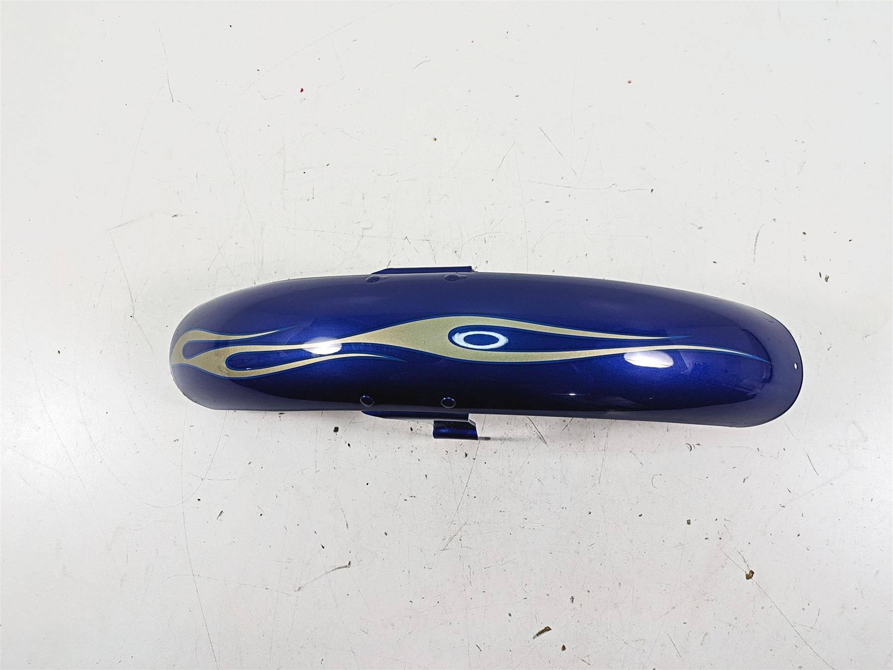 2009 Harley FXCWC Softail Rocker C Front Fender Flame Blue Pearl Deluxe 60158-08 {{ shop.shopifyCountryName }} - Mototech271