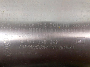 2013 BMW F800GS STD K72 Lafranconi Exhaust Silencer Muffler Pipe 18127679349