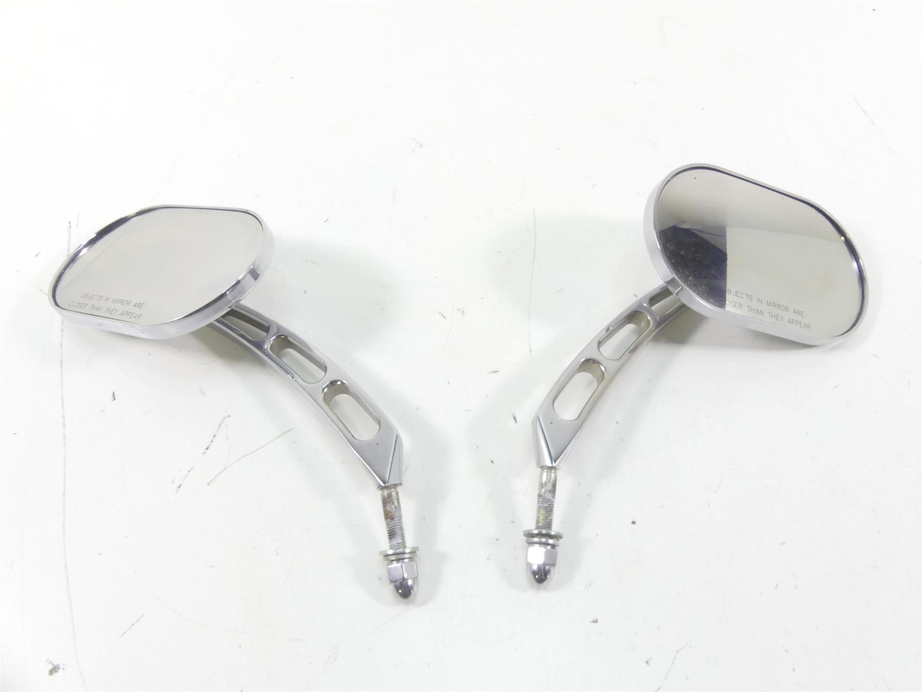 2002 Harley Touring FLHRCI Road King Oem Chrome Oval Rear View Mirror Set {{ shop.shopifyCountryName }} - Mototech271