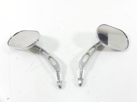 2002 Harley Touring FLHRCI Road King Oem Chrome Oval Rear View Mirror Set {{ shop.shopifyCountryName }} - Mototech271