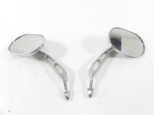 2002 Harley Touring FLHRCI Road King Oem Chrome Oval Rear View Mirror Set