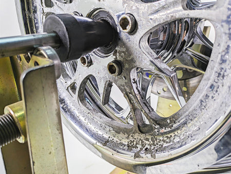 1999 Harley Dyna FXDL Low Rider 16x3 Custom Thorn Chrome Rear Wheel Rim & Rotor {{ shop.shopifyCountryName }} - Mototech271