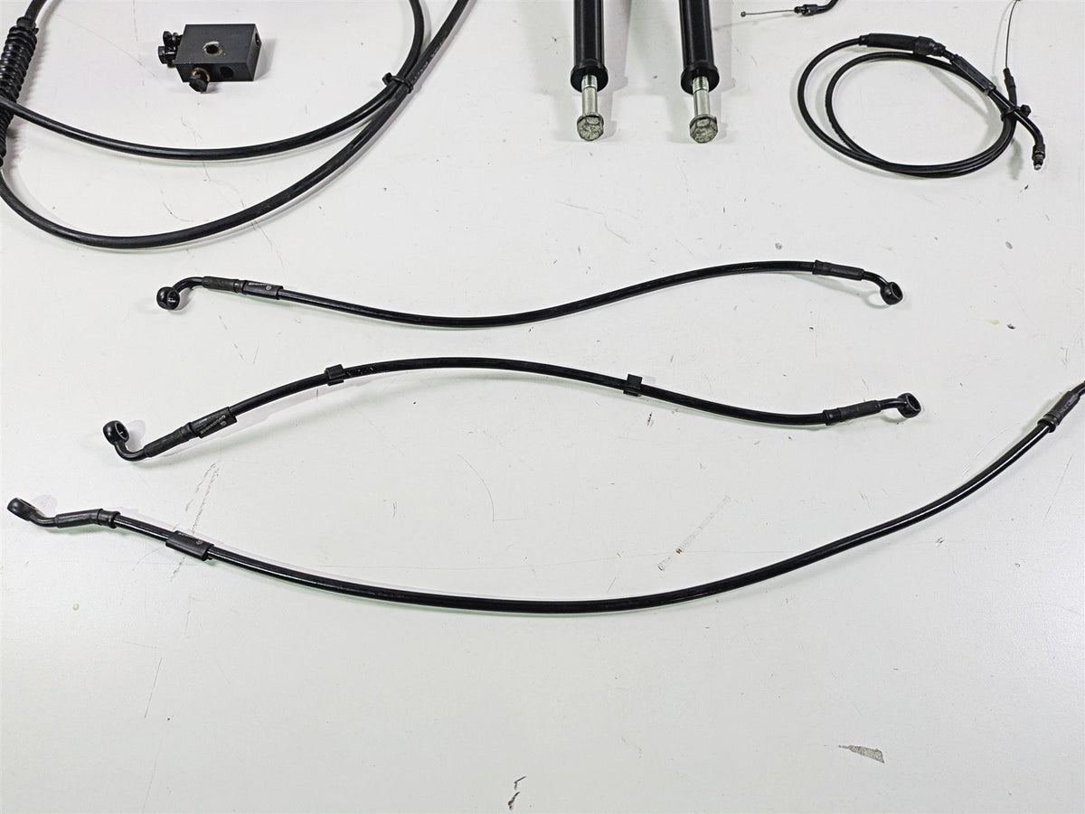 2015 Harley FXDF Dyna Fat Bob Handlebar Handle Bar 14" Tall & Cables {{ shop.shopifyCountryName }} - Mototech271