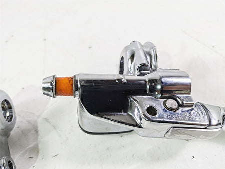 2004 Harley Softail FLSTF Fat Boy Chrome Brake Master Cylinder Set 9/16 45019-96 {{ shop.shopifyCountryName }} - Mototech271