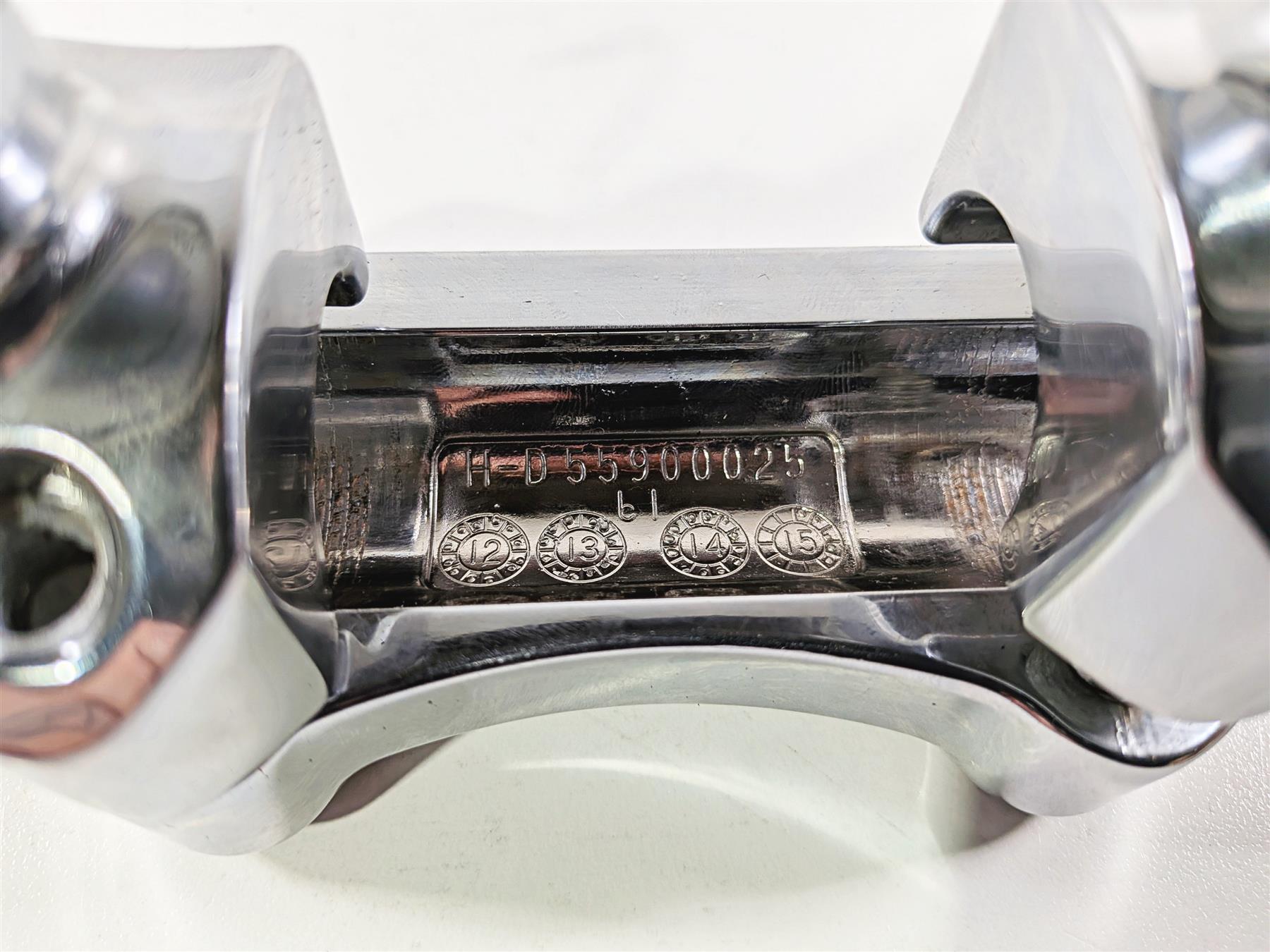2011 Harley FXDF Dyna Fat Bob Chrome Milwaukee Handlebar Riser Clamps 55900025 {{ shop.shopifyCountryName }} - Mototech271